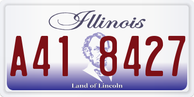 IL license plate A418427