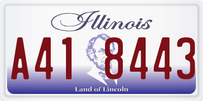IL license plate A418443