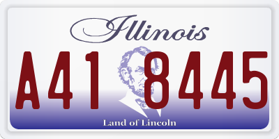 IL license plate A418445