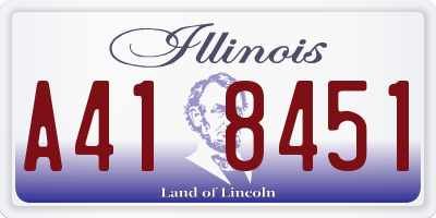 IL license plate A418451