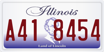 IL license plate A418454