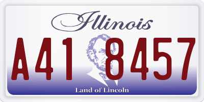 IL license plate A418457
