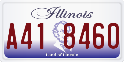 IL license plate A418460