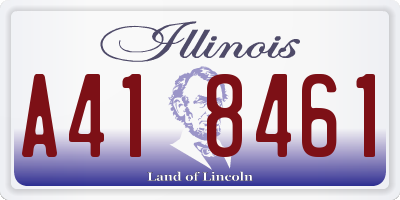 IL license plate A418461