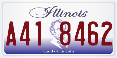 IL license plate A418462