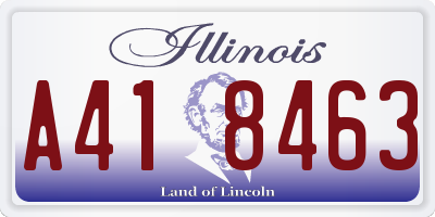 IL license plate A418463