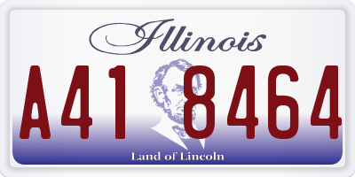 IL license plate A418464