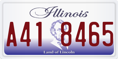 IL license plate A418465
