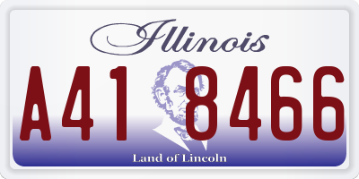 IL license plate A418466