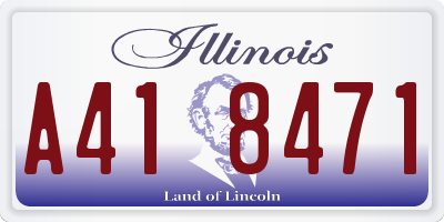 IL license plate A418471