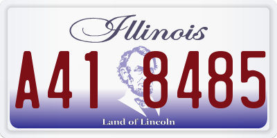 IL license plate A418485