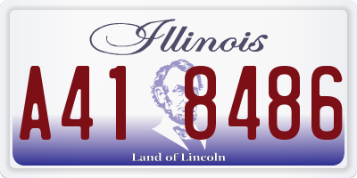 IL license plate A418486