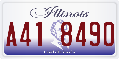 IL license plate A418490