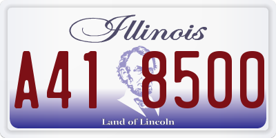 IL license plate A418500