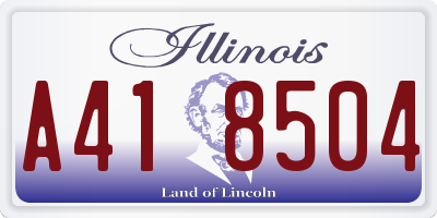 IL license plate A418504