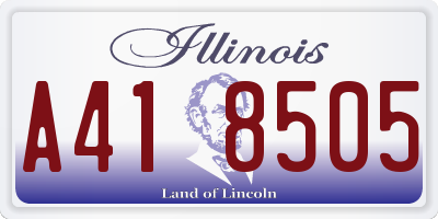IL license plate A418505