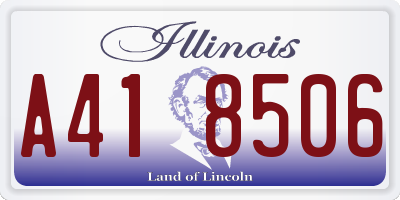 IL license plate A418506