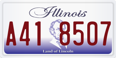 IL license plate A418507