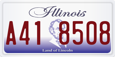 IL license plate A418508