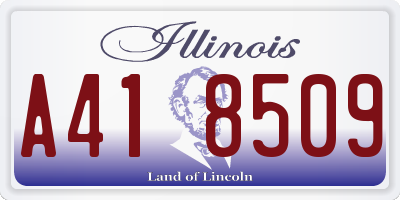 IL license plate A418509