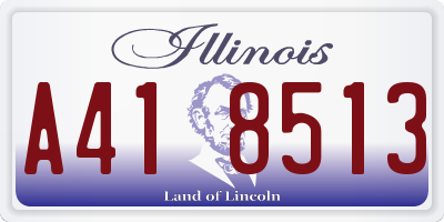 IL license plate A418513