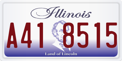 IL license plate A418515