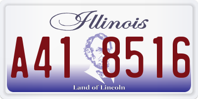 IL license plate A418516