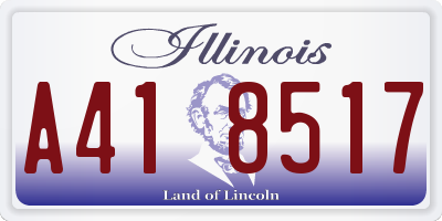 IL license plate A418517