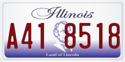 IL license plate A418518