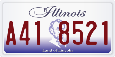 IL license plate A418521
