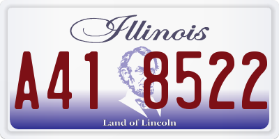IL license plate A418522