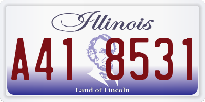 IL license plate A418531