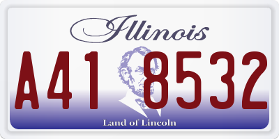 IL license plate A418532