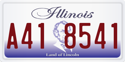IL license plate A418541