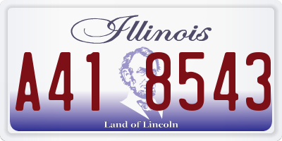 IL license plate A418543