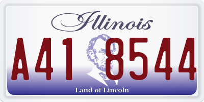 IL license plate A418544