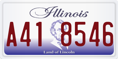 IL license plate A418546