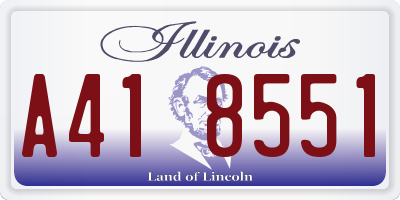 IL license plate A418551