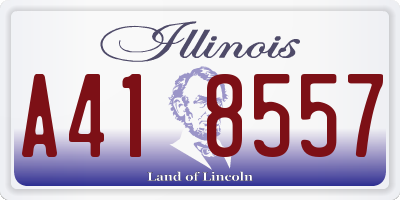 IL license plate A418557