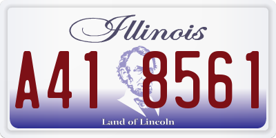 IL license plate A418561