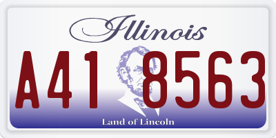 IL license plate A418563