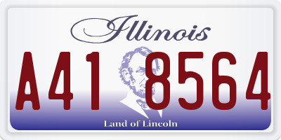 IL license plate A418564