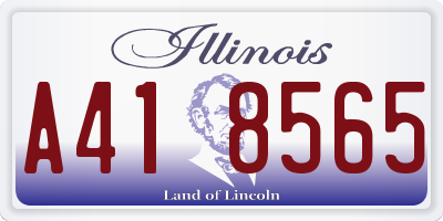IL license plate A418565