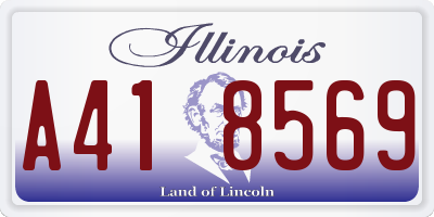 IL license plate A418569