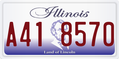 IL license plate A418570