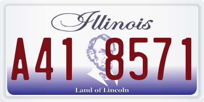 IL license plate A418571