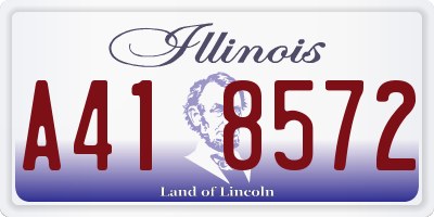 IL license plate A418572