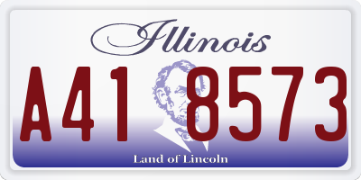 IL license plate A418573