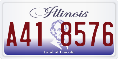 IL license plate A418576
