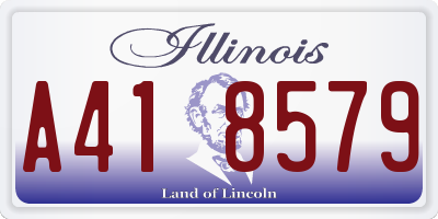 IL license plate A418579